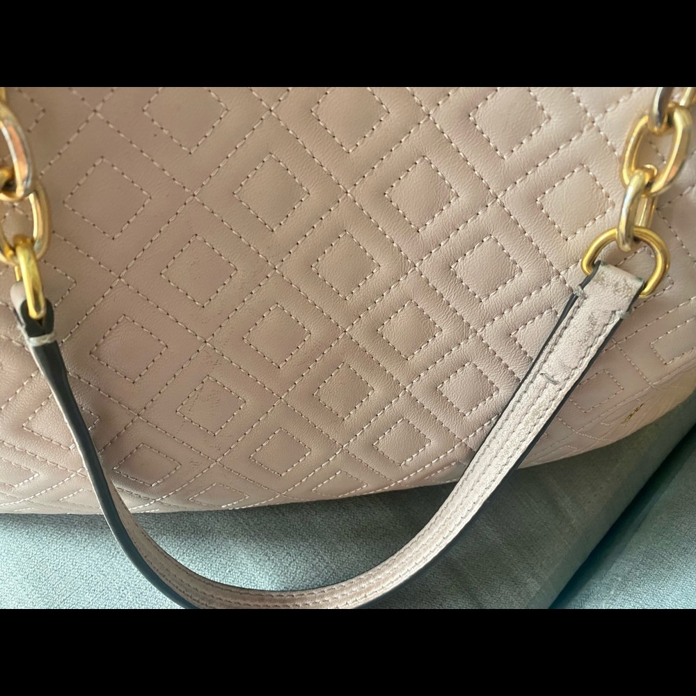 Tory Burch Fleming Triple-Compartment Leather Tote